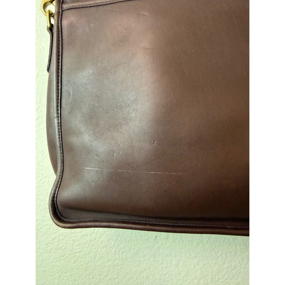 Vintage Coach Lexington Briefcase Mahogany Brown Leather Messenger Bag 5266